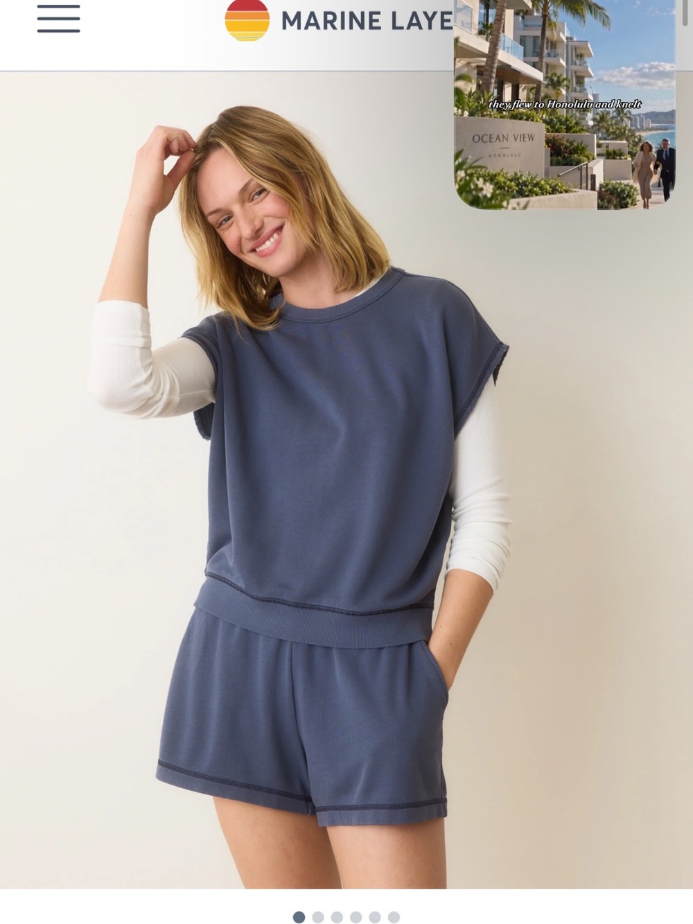 Marine Layer Cloud 9 Terry Set-Top-Sm Shorts-Med.